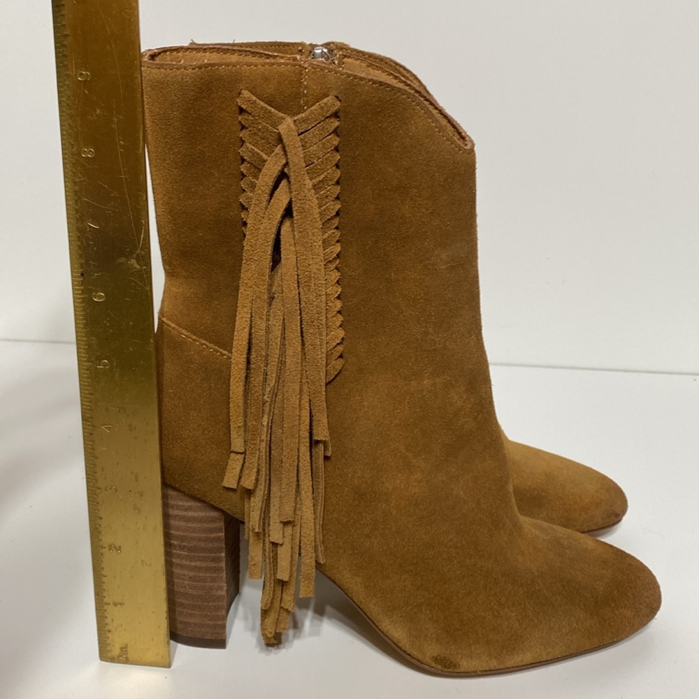 Charles by Charles David Boulder Suede Leather Fringe Boots - Picture 15 of 16
